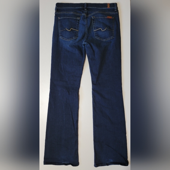 7 For All Mankind Dark Blue Boot Cut Jeans - Picture 2 of 7